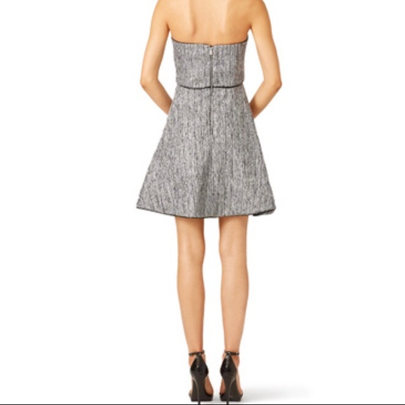 NWOT Strapless Cocktail Gray Silver Prom Formal Wedding Guest Dress - Picture 3 of 3